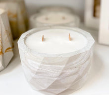 Load image into Gallery viewer, Double Wick Geo Bowls ~ 100% Soy Candles