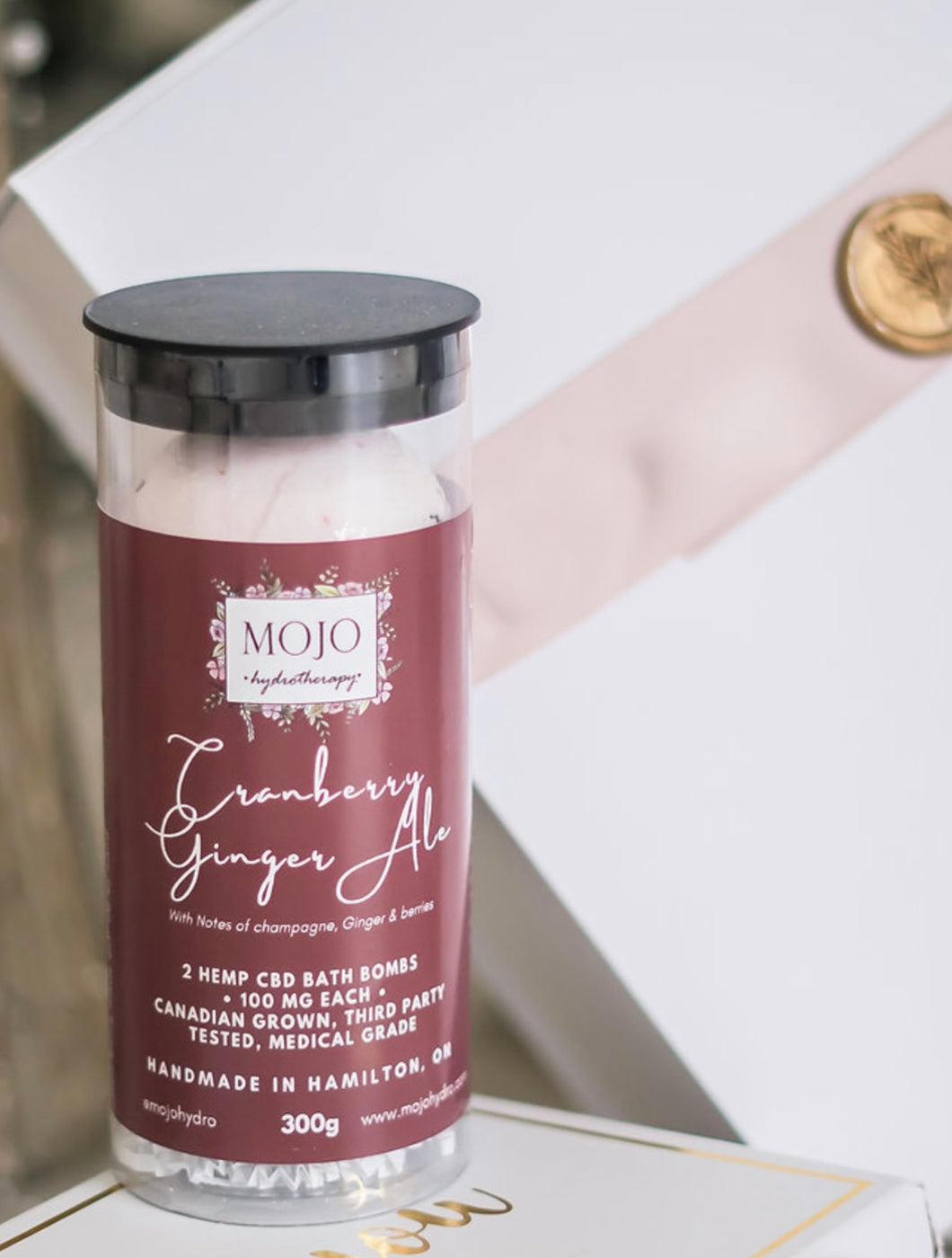 Cranberry & Ginger ale CBD Bath Bomb Duo ~ by Mojo Hydrotherapy