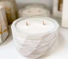 Load image into Gallery viewer, Double Wick Geo Bowls  ~ 100% Soy Candles
