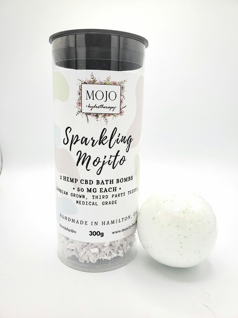 Sparkling Mojito CBD Bath Bomb Duo ~ by Mojo Hydrotherapy